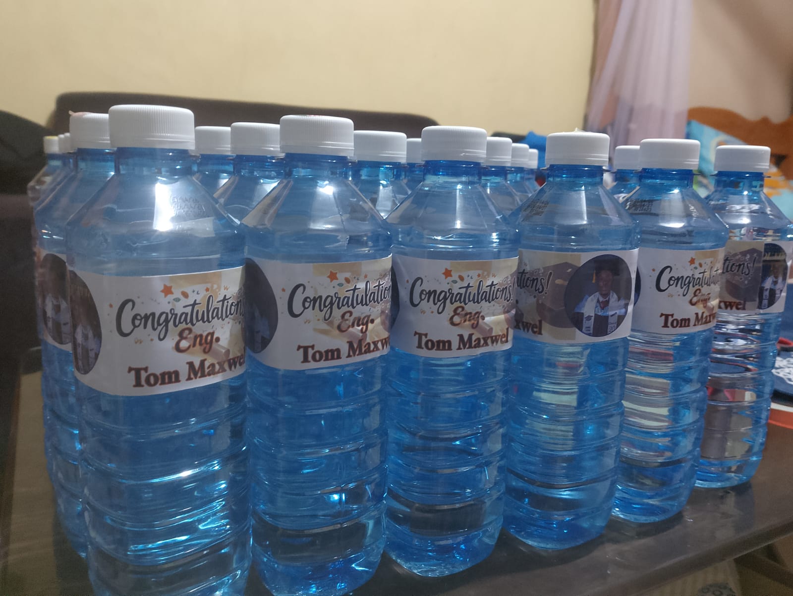 Branded mineral water bottles